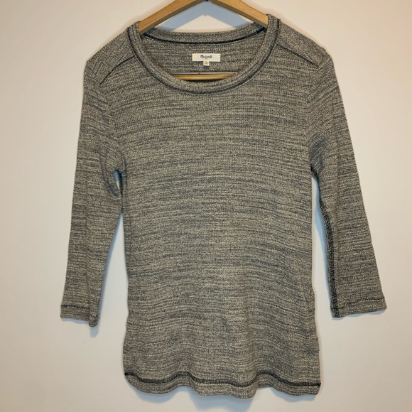 Madewell Gray Long Sleeve Sweater size Medium - Picture 4 of 16